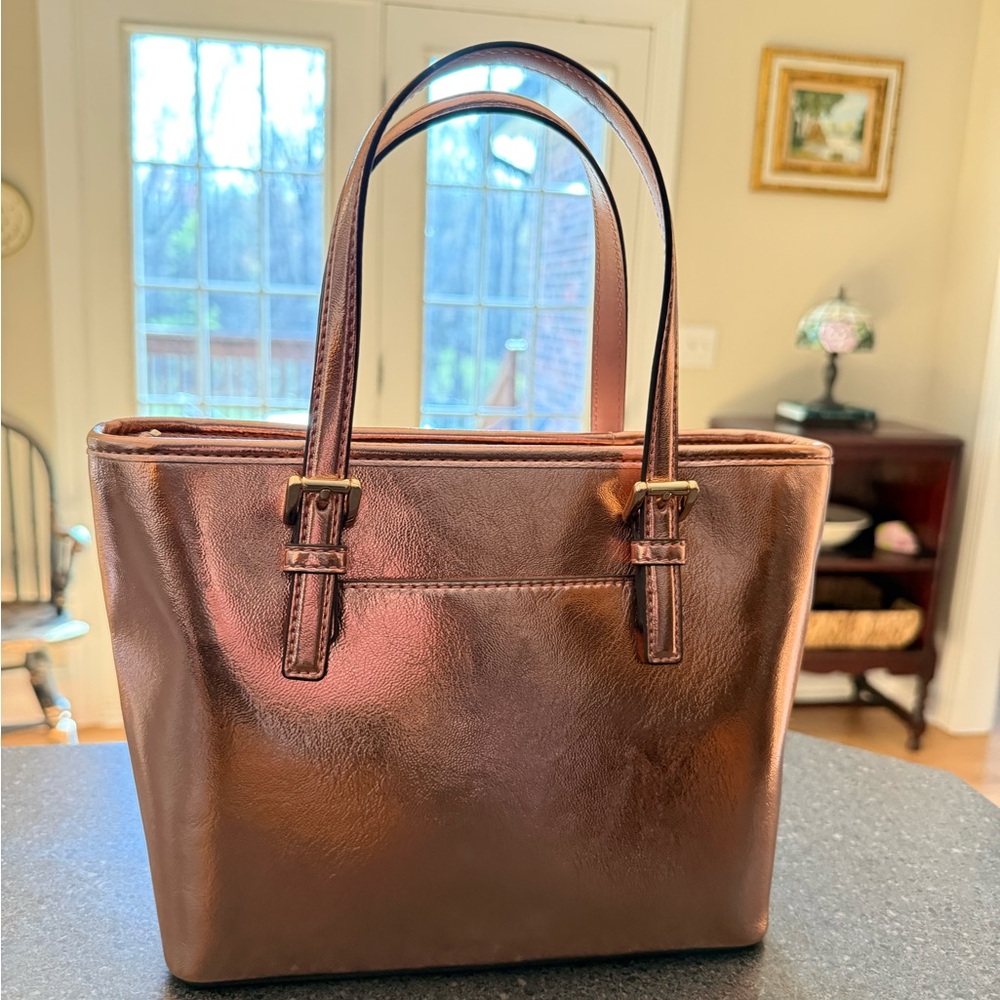 Michael Kors Shiny Copper Tote Bag - Picture 4 of 9